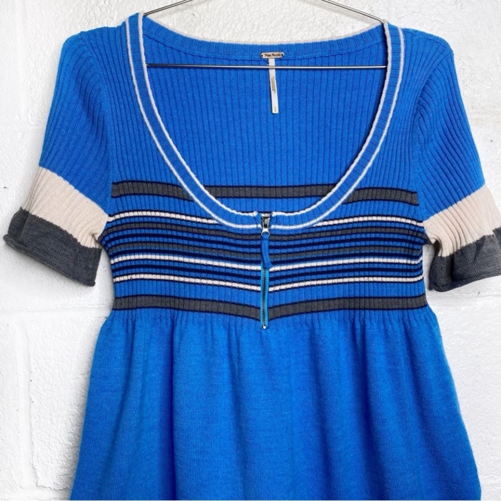 Free People Wool Blend Ribbed Striped Sweater - Picture 4 of 5